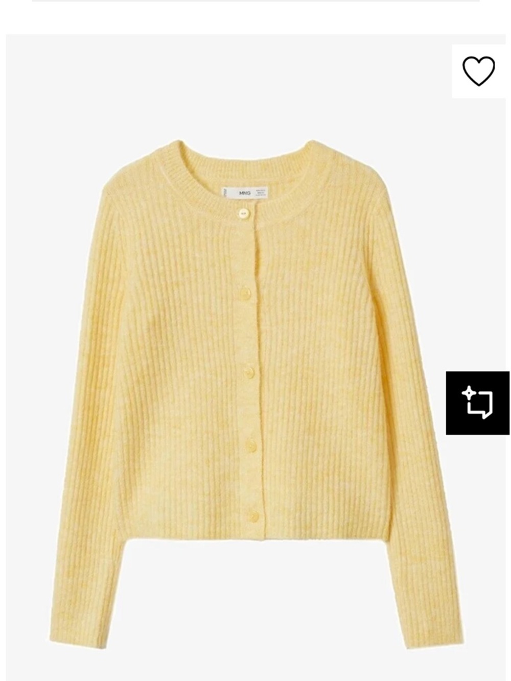 Mango Yellow cardigan